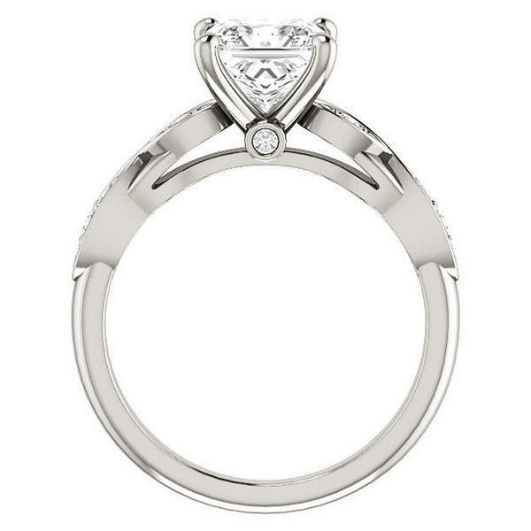 Princess cut Moissanite Engagement Ring