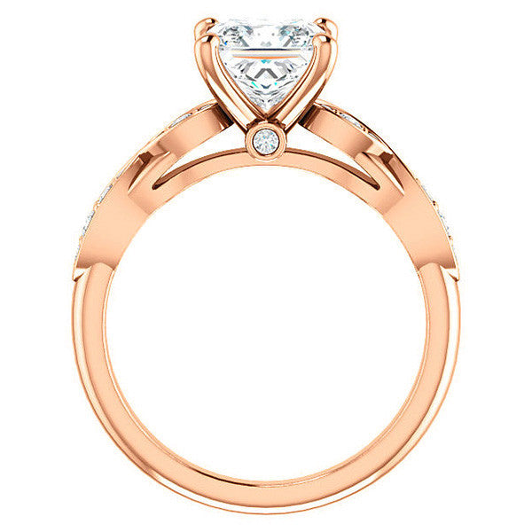 Princess cut Moissanite Engagement Ring