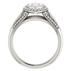 Marquise cut Moissanite Bezel Woven Ring