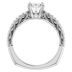 Antique Double Prong Oval Engagement Ring