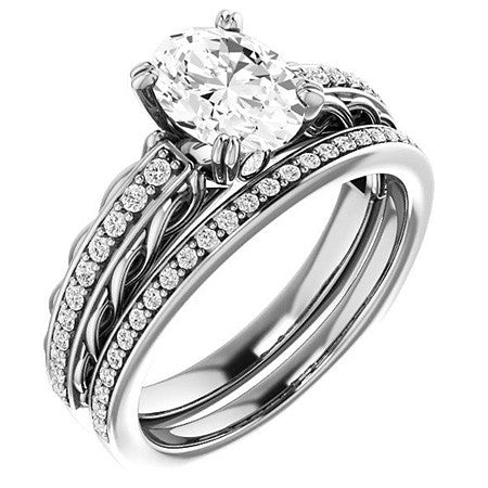 Antique Double Prong Oval Engagement Ring