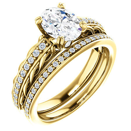 Antique Double Prong Oval Engagement Ring