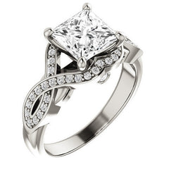 Princess cut Ever Infinity Engagement Ring