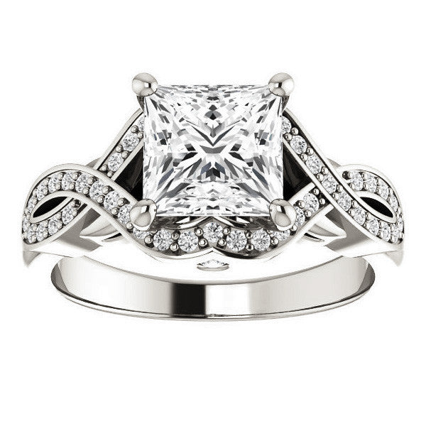 Princess cut Ever Infinity Engagement Ring