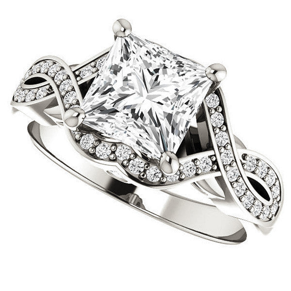 Princess cut Ever Infinity Engagement Ring