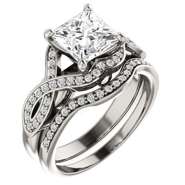 Princess cut Ever Infinity Engagement Ring