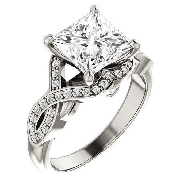 Princess cut Ever Infinity Engagement Ring