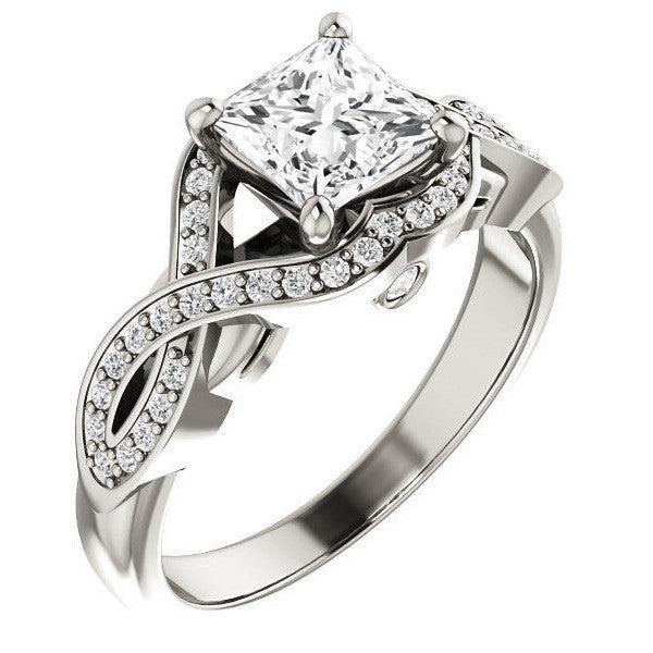 Princess cut Ever Infinity Engagement Ring