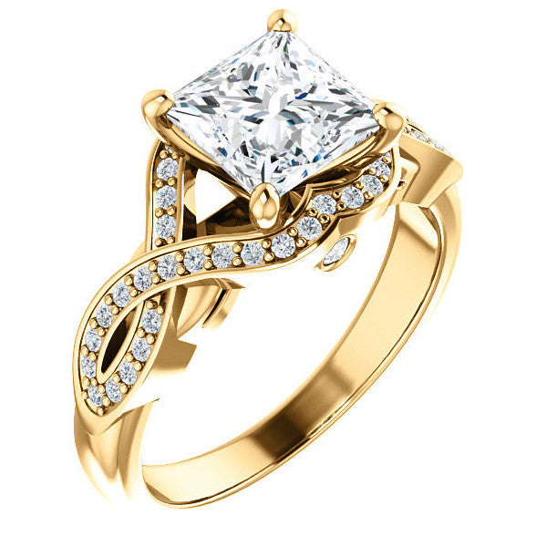 Princess cut Ever Infinity Engagement Ring