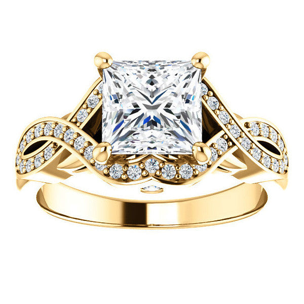 Princess cut Ever Infinity Engagement Ring
