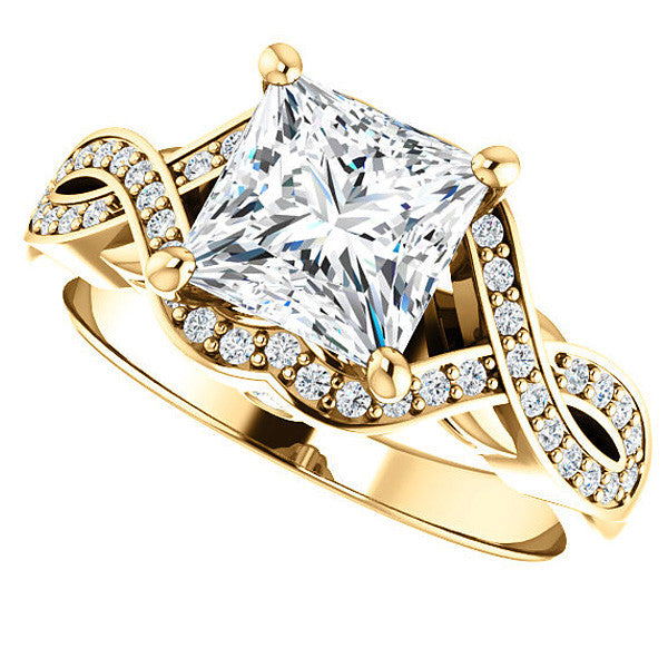 Princess cut Ever Infinity Engagement Ring
