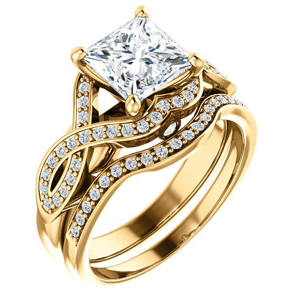 Princess cut Ever Infinity Engagement Ring