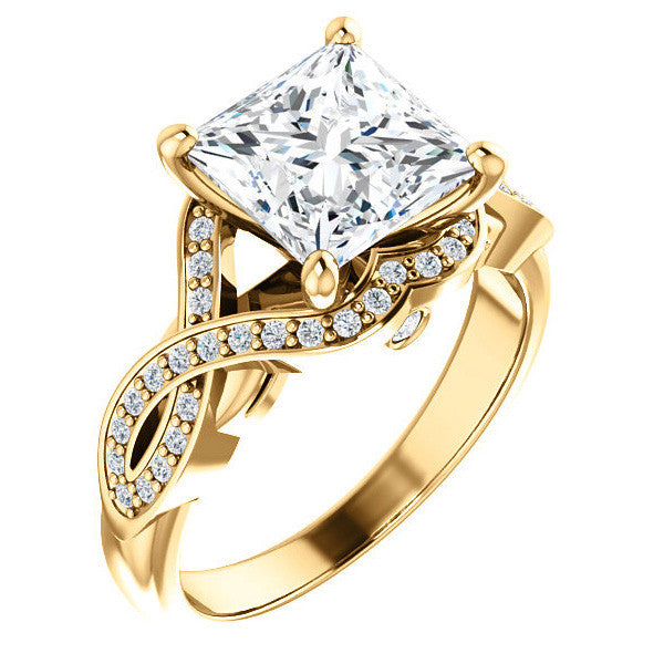 Princess cut Ever Infinity Engagement Ring