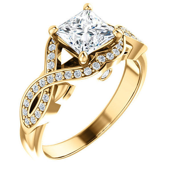 Princess cut Ever Infinity Engagement Ring