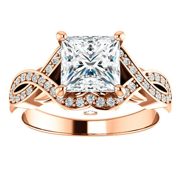 Princess cut Ever Infinity Engagement Ring