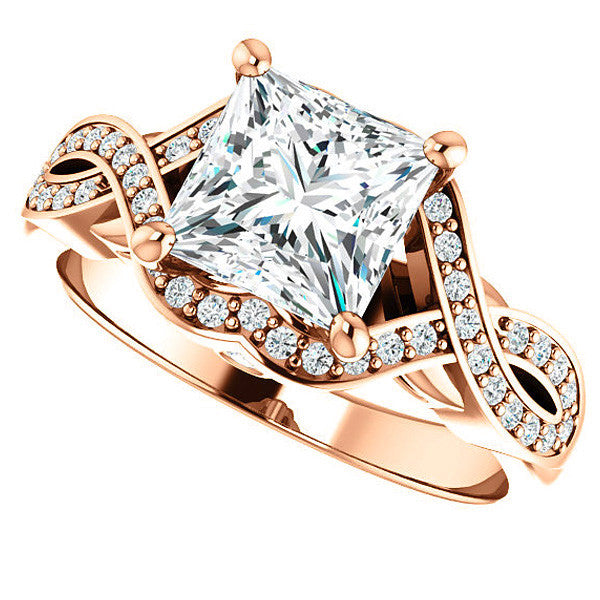 Princess cut Ever Infinity Engagement Ring