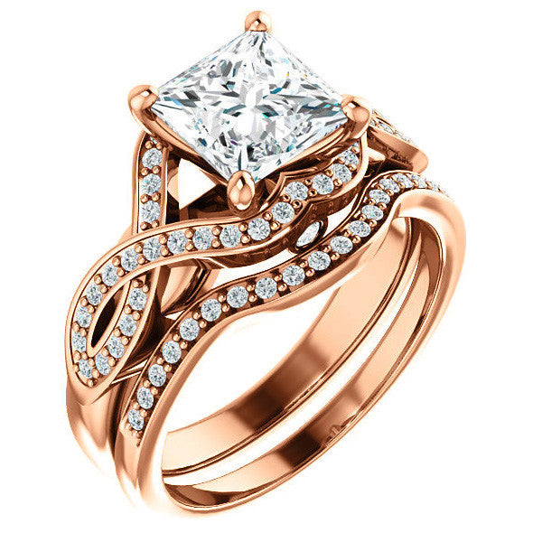 Princess cut Ever Infinity Engagement Ring