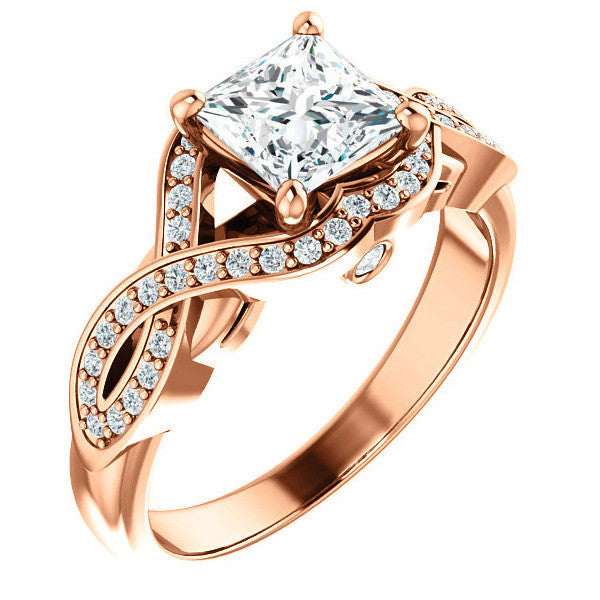 Princess cut Ever Infinity Engagement Ring