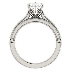 Marquise Cathedral Solitaire with Scroll Accents