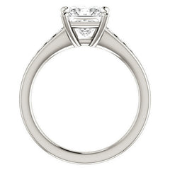 Princess cut & Diamond Channel Set Engagement Ring