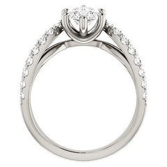 Marquise cut Infinity Style Engagement Ring