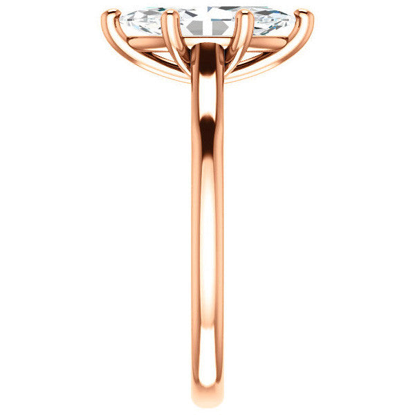 Marquise Solitaire Engagement Ring with Bow Accent
