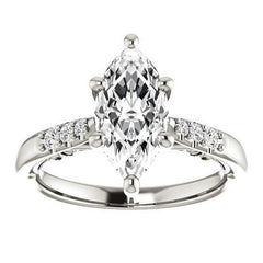 Marquise cut Cathedral Engagement Ring