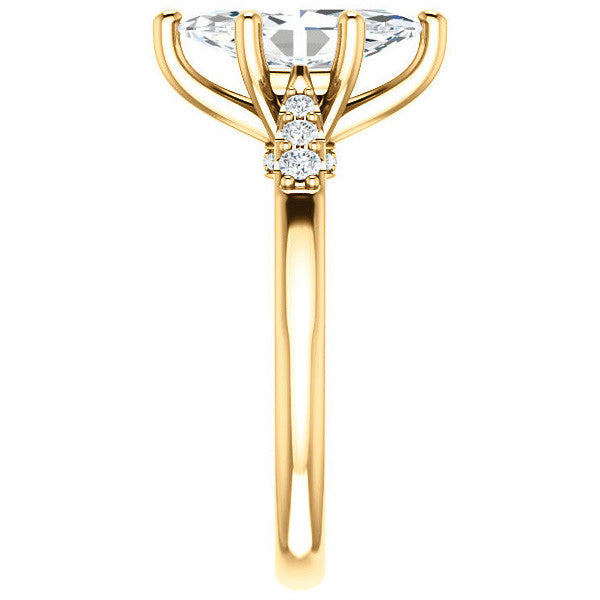 Marquise cut Cathedral Engagement Ring