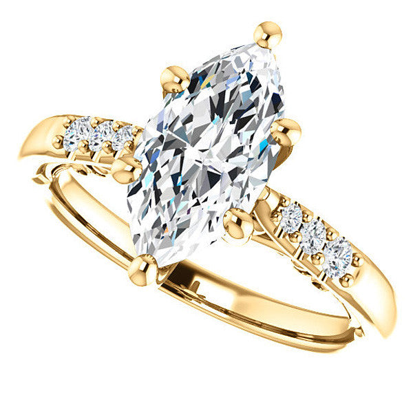 Marquise cut Cathedral Engagement Ring