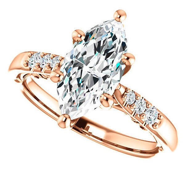 Marquise cut Cathedral Engagement Ring