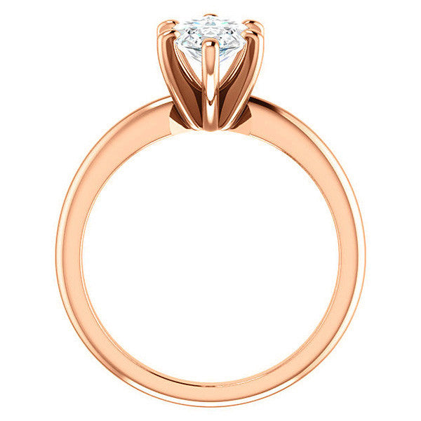 Marquise cut 6 Prong Moissanite Solitaire Ring