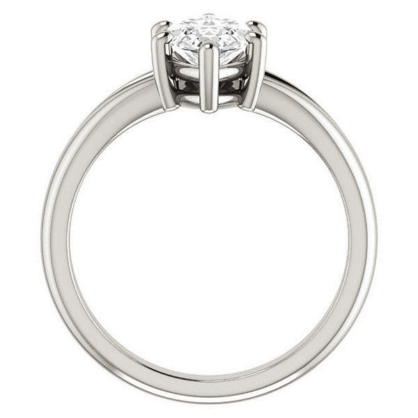 Marquise Cut Split Shank Solitaire Ring