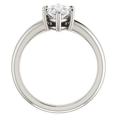 Marquise Cut Split Shank Solitaire Ring