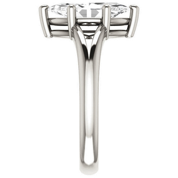Marquise Cut Split Shank Solitaire Ring