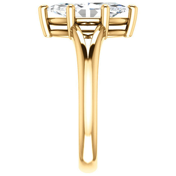 Marquise Cut Split Shank Solitaire Ring