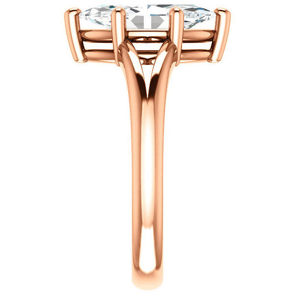 Marquise Cut Split Shank Solitaire Ring