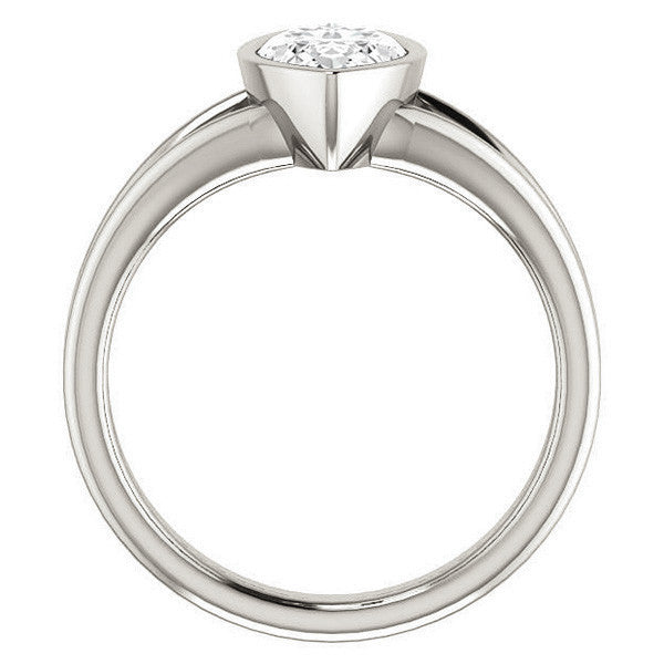 Marquise Moissanite Split Shank Engagement Ring