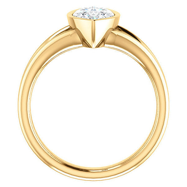 Marquise Moissanite Split Shank Engagement Ring