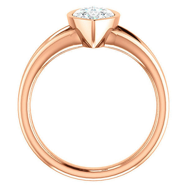 Marquise Moissanite Split Shank Engagement Ring
