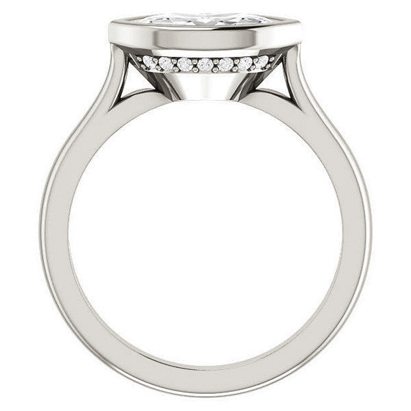 Marquise Bezel Set Engagement Ring