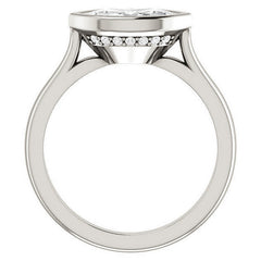 Marquise Bezel Set Engagement Ring