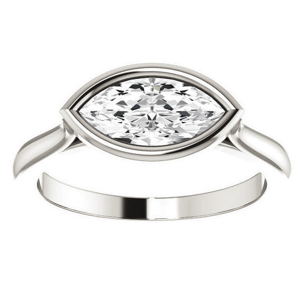 Marquise Bezel Set Engagement Ring