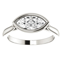 Marquise Bezel Set Engagement Ring