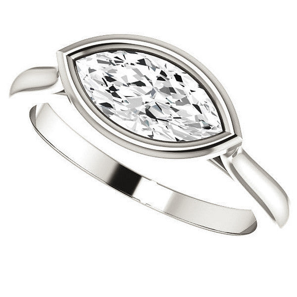 Marquise Bezel Set Engagement Ring