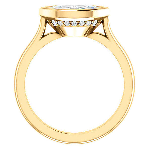 Marquise Bezel Set Engagement Ring
