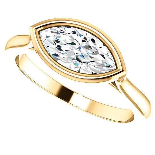 Marquise Bezel Set Engagement Ring