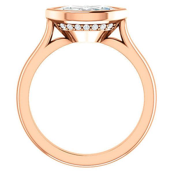 Marquise Bezel Set Engagement Ring