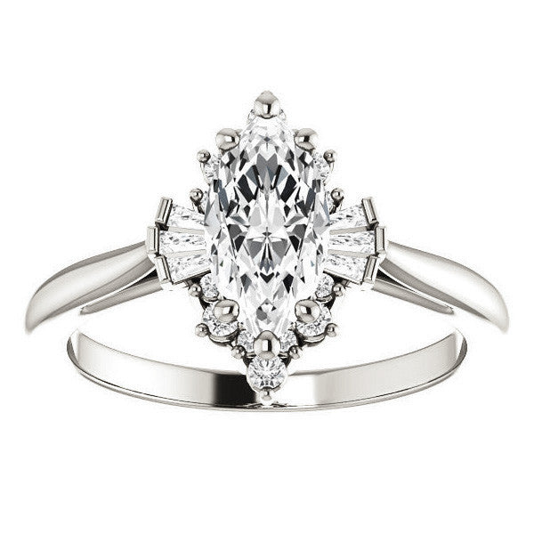 Marquise Cathedral Engagement Ring