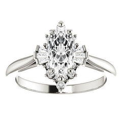 Marquise Cathedral Engagement Ring