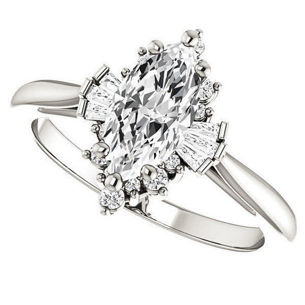 Marquise Cathedral Engagement Ring